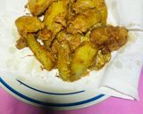 A picture of step 3 of Fried sweet potato in egg🍽.