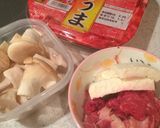 Hình bước làm 1 của món Canh kim chi nấm thịt bò