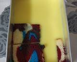 Puding Lapisan Kek Pelangi