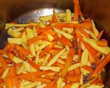 A picture of step 2 of Amba haldi and fresh haldi pickle.