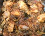 A picture of step 5 of Karelay chicken.