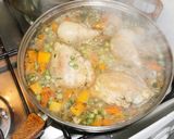 Foto del paso 3 de la receta: Pollo arvejado con zapalllo