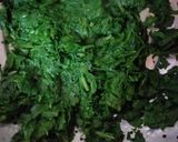 A picture of step 1 of Palak gosht.