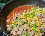 A picture of step 5 of Protein rich Soya chunks Chana daal Masala.