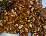 A picture of step 3 of Moongphali Chikki (peanut brittle).