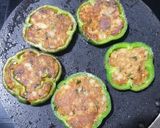 A picture of step 4 of Capsicum Tikki Chaat.