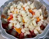 Une image de l'étape 10 de Salade multicolore à la pastèque et melon d'Espagne.
