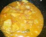 A picture of step 3 of Shaljum Palak chicken.