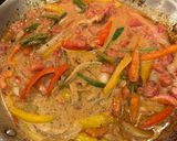 A picture of step 3 of Chicken Rasta Pasta.