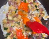 A picture of step 3 of Lebanese style Scrambled egg with marrow.