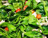 A picture of step 5 of Feta, Spinach, Cherry Tomatoes 🍅 and Shredded Chicken Pasta Bake.