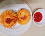 Hình bước làm 3 của món Khoai tây lồng đèn