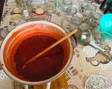Bazsalikomos-rebarbarás szamócalekvár recept fázis 13 fotója