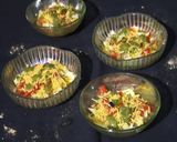 A picture of step 2 of Moong dal chaat.
