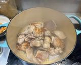 A picture of step 3 of Rabbit in Garlic and Lemon sauce.