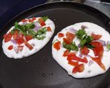 A picture of step 3 of Veg uttapam.
