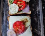 A picture of step 2 of Bombay Masala Toast.