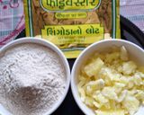 A picture of step 1 of Singhare ke atta ki Sukhadi.