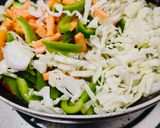 A picture of step 3 of Penne pasta with vegetables.