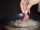Tumis daging kambing pedas daun jeruk