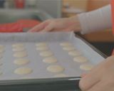 A picture of step 8 of Langue-de-chat Cookies (chocolate sandwich).