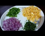 A picture of step 1 of Corn rice.