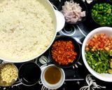 A picture of step 1 of Indo Chinese Shrimp Fried Rice.