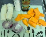 A picture of step 1 of Yam and pumpkin creamy soup (vegan).