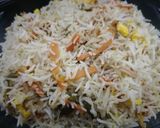 A picture of step 8 of Chicken fried rice🍽🍴.