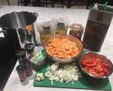 A picture of step 1 of Sweet Potato Soup (vegan- and paleo-friendly). #easy #quick and yummy.