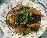 A picture of step 4 of Sim motor ar aloor torkari(flat bean seeds,peas and potato sabji.