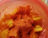 A picture of step 2 of Yam roast.