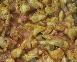 A picture of step 5 of Chicken Bharta.