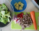Foto langkah ke 1 dari resep Tumis Daging Sayuran.