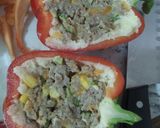 Foto del paso 9 de la receta: Morrón relleno de picadillo y puré de papa