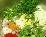 A picture of step 1 of Green Garlic Pokoda.