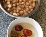 A picture of step 1 of Chicken Feet Soup with Black-Eyed Peas and Peanuts.