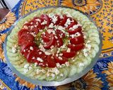 Une image de l'étape 12 de Salade de poireaux, tomates et concombre à la feta.