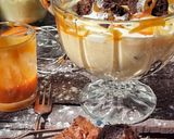 A picture of step 9 of Salted caramel brownie Trifle.