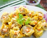 รูปขั้นตอนการทำที่ 4 ของ ขนมจีบหมูหน้ากุ้ง