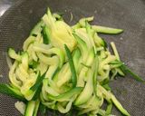 A picture of step 5 of Red curry Salmon with zucchini noodles 🍛 🍣.