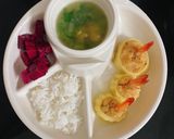 Hình bước làm 1 của món Đậu hũ trứng nhồi tôm cho bé