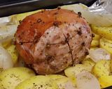 A picture of step 9 of Gammon Joint with Honey and Mustard Glaze.
