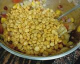 A picture of step 2 of Khatti meethi sev Bhel puri.