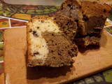 Budín marmolado de naranja con chips de chocolate