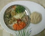 A picture of step 2 of Alu paratha.