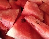 A picture of step 1 of Watermelon mocktail.
