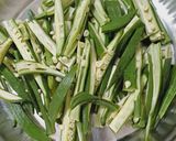 A picture of step 1 of Kurkuri Bhindi.