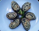 Foto langkah ke 11 dari resep Rollade Tahu Daun Singkong.