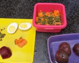 Foto del paso 3 de la receta: Chorizos al horno con arroz blanco y ensaladas mixta